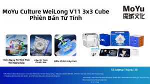 Khối Rubik Tốc Độ Picube MoYu Weilong WRM V11 20M Maglev 3x3 - Khối Xếp Hình Từ Tính Với Lớp Phủ UV Phiên Bản Vải Dành Cho Speedcubing