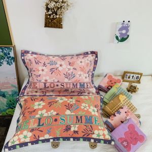 Pure Cotton Flannel Pillowcase Pair Thickened Latex Pillow Core Cover Home Use Adult Bedding Single Person Pillow Case