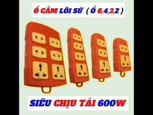 Ổ Cắm Điện Siêu Chịu Tải Lớn 6000W Lõi Sứ Cách Điện Chân Phích Cắm Đồng 100%Hàng Loại 1 (BH 2 Năm)