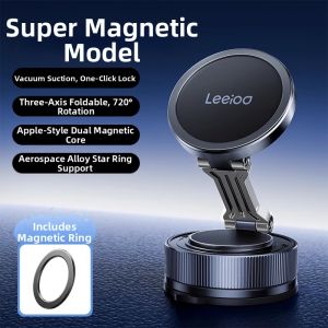 LEEIOO | Magnetic Vacuum Car Phone Holder Navigation