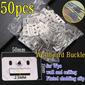 200pcs Wpc Fluted Panel Clip/Wall Cladding Clip/Wood Plastic Clip/For Integrated Wall Panel Buckle Clip Fixed Fastener Bamboo Wood Fiberboard(50mm*36mm*2mm)