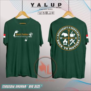 KAOS BAJU OUTDOOR BUSHCRAFT INDONESIA KAOS GUNUNG - BUSHCRAFT - BAJU DISTRO PENDAKI - T SHIRT OUTDOOR