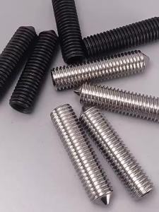 12.9 Grade Alloy Steel Grub Screw 304 Stainless Steel Cone Point Set Screw Hex Socket Headless Screw Fastener high hardness