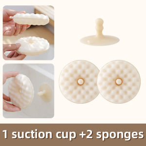 1/2PC 3D Honeycomb Dishwashing Sponge Set Double Sided Suction Cup Sponge Cleaning Brush Detachable Household Cleaning Brush