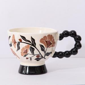Vintage Style Ceramic Tenghua High Footed Mug