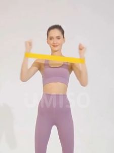 UMISO 5 Color Yoga Fitness Rubber Resistance Band Elastic Stretch Exercise Training Tension Band Indoor Pilates Exercise Band