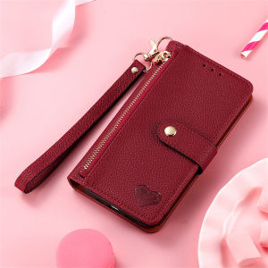 Leather Zipper RFID Wallet Card Slots Phone Case for IPhone 17 Air 16E 15 14 Plus 13 12 11 Pro Max Wrist Strap Protective Cover