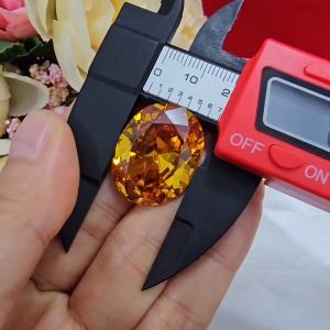 พลอยรัสเซีย CZ สีบุษราคัม อเมทิสต์ ชมพู ขนาด 19x25x11.6mm+- พลอยสังเคราะห์ พลอยเทียม พร้อมส่ง#พลอยนำโชค