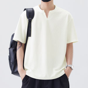 V-Neck Short Sleeve Breathable T-Shirt