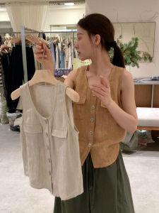 DUOFEIYAN | Vintage and Elegant U-Neck Sleeveless Vest
