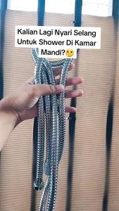 Selang Flexible shower 150cm kepala brass anti pecah Bahan Stainless 200cm Berkualitas Tinggi