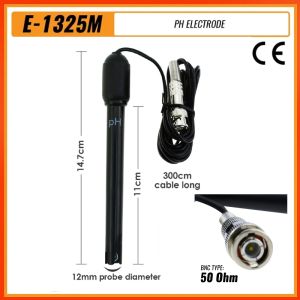 GA Ph Sensor Probe 300cm Cable  PH Meter PH Probe For Aquarium Hydroponics BNC Connector Sonde Ph Piscine Water Analyzer