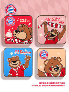 Bộ Kẹp Áo Ngực Hình Gấu Bernie Bear Bằng Kim Loại Dễ Thương Của Câu Lạc Bộ Bóng Đá Bayern Munich Thiết Kế Phong Cách Thể Thao