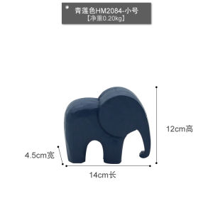 Creative Elephant Shape Decorative Ornaments for Childrens Room and Entrance Scandinavian Style Wood Powder Decor