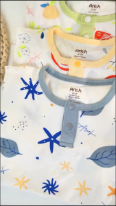 Bộ Quần Áo Cổ Trụ thương hiệu Arich Sunny Garden cho bé trai bé gái từ 9 tháng đến 6 tuổi