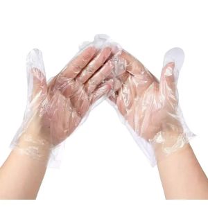 100pcs Food Grade PE Disposable Gloves/Food Preparation Poly Gloves