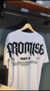 PROMISE Kaos Pria Oversize Boxy Premium Tshrit Distro Oversized Hitam Putih Katun Combed 24s