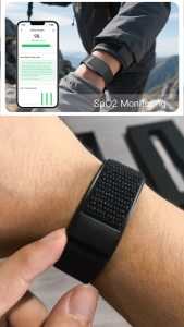 NORTH EDGE NE212 Screenless Smart Health-Monitoring Band sleep monitoring blood oxygen stress tracking activity tracking 10-meter waterproof watch for men and women.
