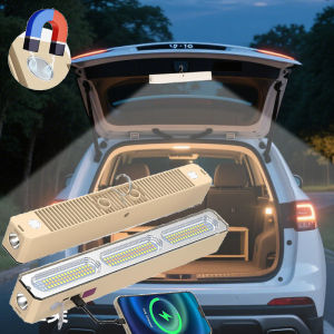22-42cm Portable Camping Lamp Rechargeable Magnetic Light with Hooks High Brightness Flash Light for Car Repair Outdoor Lighting