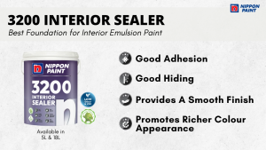 NIPPON 5400 UNDERCOAT PRIMER SEALER 1L / CAT UNDERCOAT DINDING RUMAH 5400 PACK SENDIRI 1L/ 3200 INTERIOR UNDERCOAT
