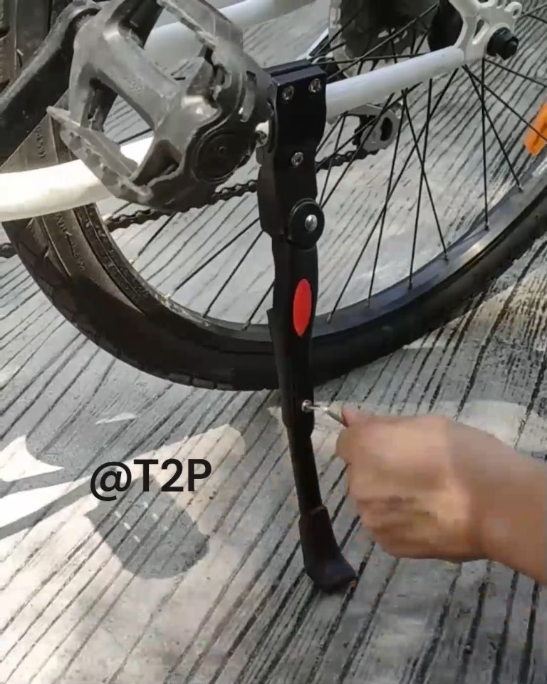 T2P Bicycle Kickstand Kick Stand Bike Side Stand Alloy Adjustable Side Kick Stand Rear Mount Support