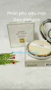 Phấn phủ siêu mịn kiềm dầu Geo Sempre Happy & Please Pact Hàn Quốc