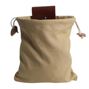 Portable Foldable PU Leather Outdoor Waist Bag Waterproof Hanging Storage Pouch for Travel Hiking Camping Outdoor Activities
