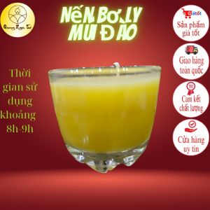 Nến bơ Ly múi đào lớn(vàng đỏ)  nến bơ thơm 1 hộp 12 ly.