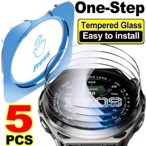 5Pcs Tempered Glass Screen Protector for Amazfit Balance 3 SmartWatch Protector with Auto Alignment Tool Hardness Anti-Scratch Film