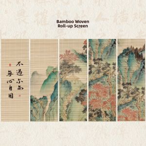Bamboo Zen Style Sunshade Roller Blinds for Tea Room