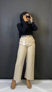 ONENAWA | ORO PANTS - Loose Pants Trouser Wanita - Celana Anti Kusut - Celana Kulot Wanita