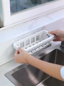 【Local】Sponge Holder Dishcloth Holder Hanging Kitchen Organizer Sink Holder Drainer Rack Dishcloth Towel Storage Organizer Weder