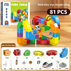 Câu Đố Khối Đường Ray Tàu Cao Tốc Dành Cho Trẻ Em - Trò Chơi Chiến Lược Lắp Ráp Từ Tính DIY Dành Cho Bé Trai Quà Tặng Giáng Sinh