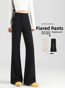 YAYANGREN | Slim Fit High Waist Flare Trousers