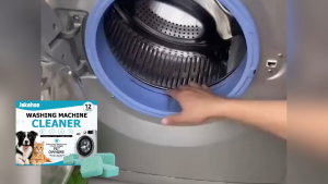 Jakehoe Washing Machine Cleaner 12 Tablets Helps Remove Dirt and Scale Fights Pet Odor Removes Pet Hair For All Washing Machines Easy To Use For Pet Owners Home Care Appliance Cleaning Tablets