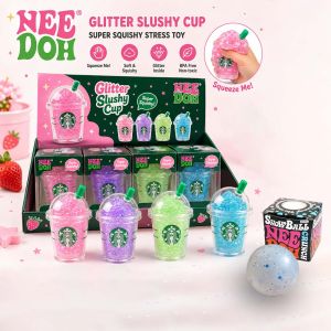 Schylling NeeD Doh Stress-relief drink cup Bilnd Box Sensory Squeeze Toy Stress Relief Snowball for Focus ADHD Population