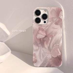 HARD CASE KUPU FOR IPHONE 7 8 PLUS X XS XR 11 12 13 14 15 PRO MAX / SOFT CASING AKRILIK / AESTHETIC KOREAN FEATHER CASE GLOSSY SILIKON BUTTERFLY