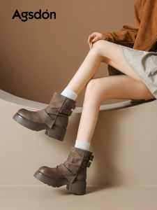 Agsdon | Thick Sole Martin Boots Retro Western Style