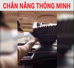 Rèm CHẮN NẮNG KÍNH LÁI Xe Ô Tô Xếp Gọn | Tráng Nhôm Cách Nhiệt Chống Tia UV Tuyệt Đối