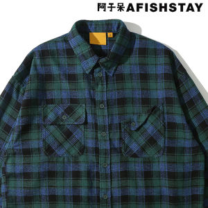 Loose Long Sleeve Plaid Shirt Men Women Autumn Winter Casual Outerwear Youth Fashion Cotton Polyester Viscose Blend Button up