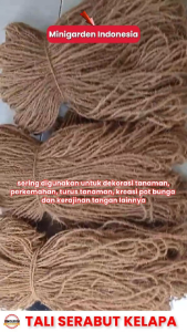 ECERAN PER METER TALI SERABUT KELAPA 6MM TALI TAMBANG SABUT KELAPA