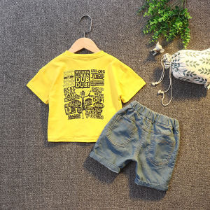 Interesting pattern baby clothes sets for boys 2Pcs Casual baju baby lelaki bayi Children clothing