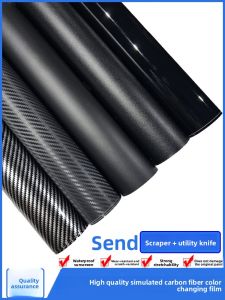 OLLIESTO | 3D Carbon Fiber Matte Black Interior & Exterior Wrap Film
