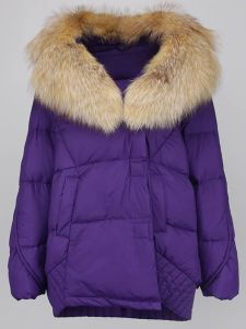 Áo Khoác Nữ Màu Trắng Có Cổ Lông Cáo Tự Nhiên Mùa Đông Ấm Áp Áo Khoác Thường Ngày Sang Trọng Áo Khoác Ngoài Dạo Phố Nữ