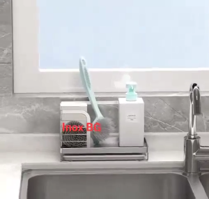 Kệ để đồ rửa bát nhà bếp inox 304 có kèm khay hứng nước