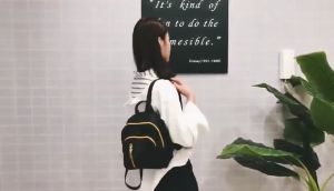 Ba lô đeo vai thời trang đa chức năng dễ thương màu đen nhỏ gọn tiện lọi đi du lịch dành cho nữ