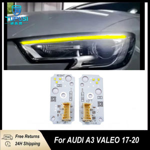 2PCS Yellow LED DRL Board For Audi A3 VALEO 2017-2020 Daytime Running Light Module 8V0998473 8V0998474 90070223 Xenon Headlight