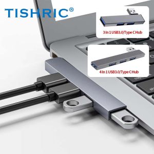 TISHRIC Type C/USB3.0 HUB To USB 2.0 USB 3.0 Splitter 3/4Ports Adapter OTG Extender Docking Station For Laptop Computer PC Phone