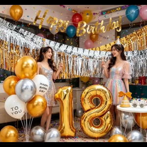 【Promo 50%】Number 18th Birthday Decoration Set for Debut Birthday Party Graduation Decoration
