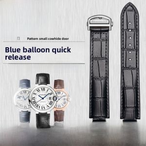 Woalmorn | Cartier Compatible Leather Watch Strap Third Generation Blue Balloon Easy Switch